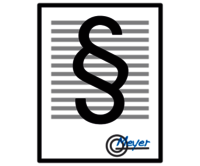 Icon: Ein Dokument mit einem großen Paragraphenzeichen in der Mitte.